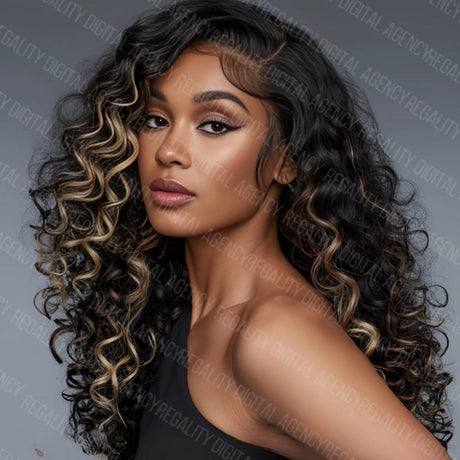 AI Hair Model Stock Photo: High-Resolution Beauty Image (Digital Download PNG 300 DPI)