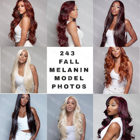 243 Fall Melanin Hair Model Stock Photos: AI-Generated Beauty Images (Digital Download)