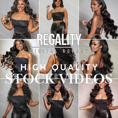 AI-Generated Hair Stock Videos: Beauty & Hair Extension Images (MP4 Digital Download)