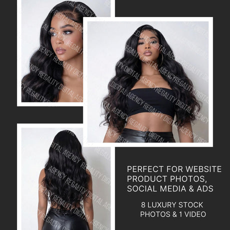AI Website Product Photos & 1 Video Wavy Hair | Beauty Brand Images (Digital Download)