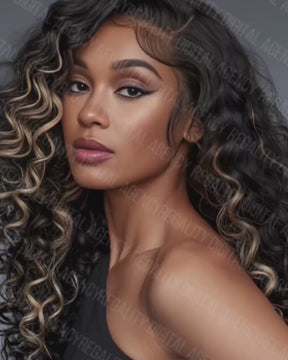 AI Hair Model Stock Photo: High-Resolution Beauty Image (Digital Download PNG 300 DPI)