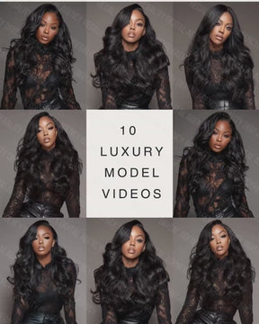 Luxury Melanin Hair Model Stock Videos: AI Beauty Reels (Digital Download)