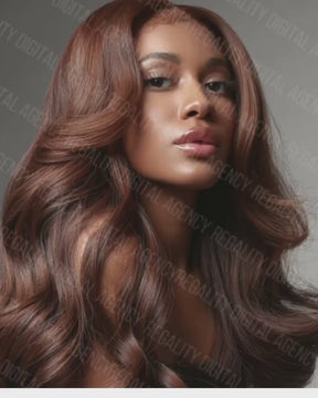 AI Hair Model Stock Photo: High-Resolution Beauty Image (Digital Download PNG 300 DPI)