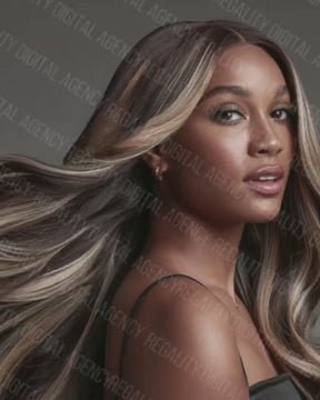 AI Hair Model Stock Photo: High-Resolution Beauty Image (Digital Download PNG 300 DPI)