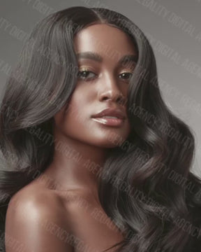AI Hair Model Stock Photo: High-Resolution Beauty Image (Digital Download PNG 300 DPI)