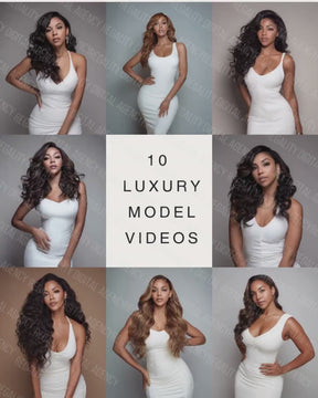Luxury Website Hair Model Stock Videos: AI Beauty Reels (Digital Download)